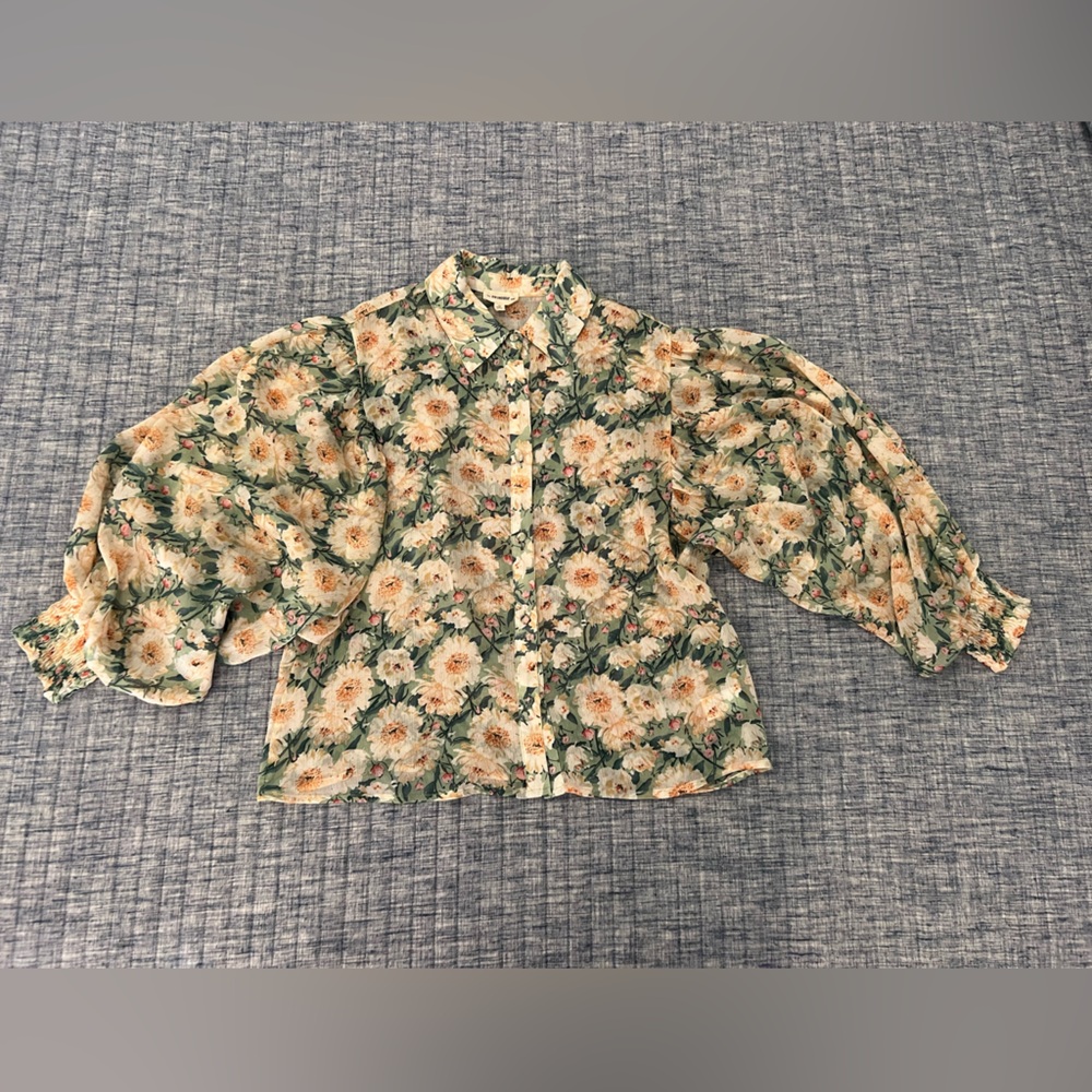 Floral Puff Sleeve Blouse